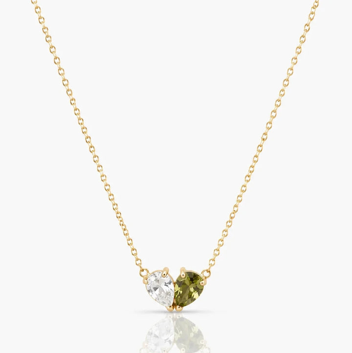 DUO BIRTHSTONE NECKLACE