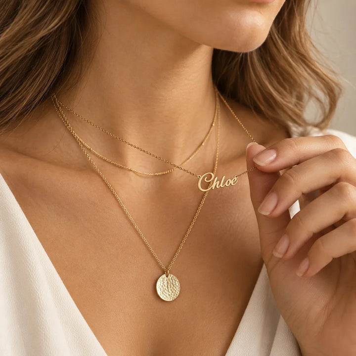 FIRST NAME NECKLACE & MEDAL