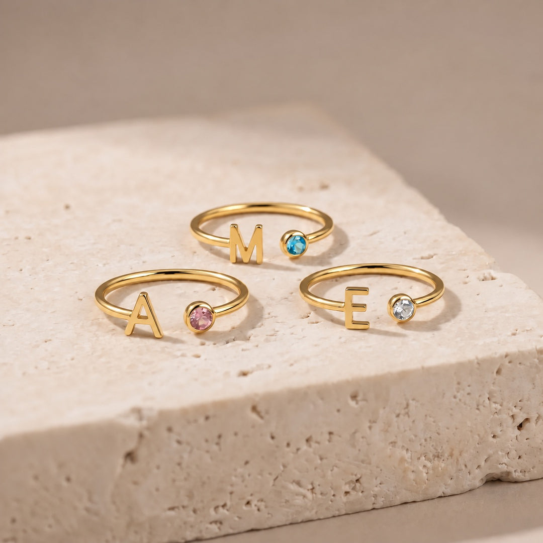 PERSONALIZED BIRTHSTONE  RING