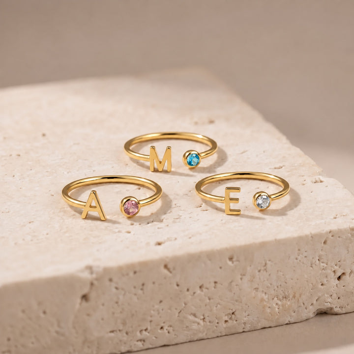 PERSONALIZED BIRTHSTONE  RING