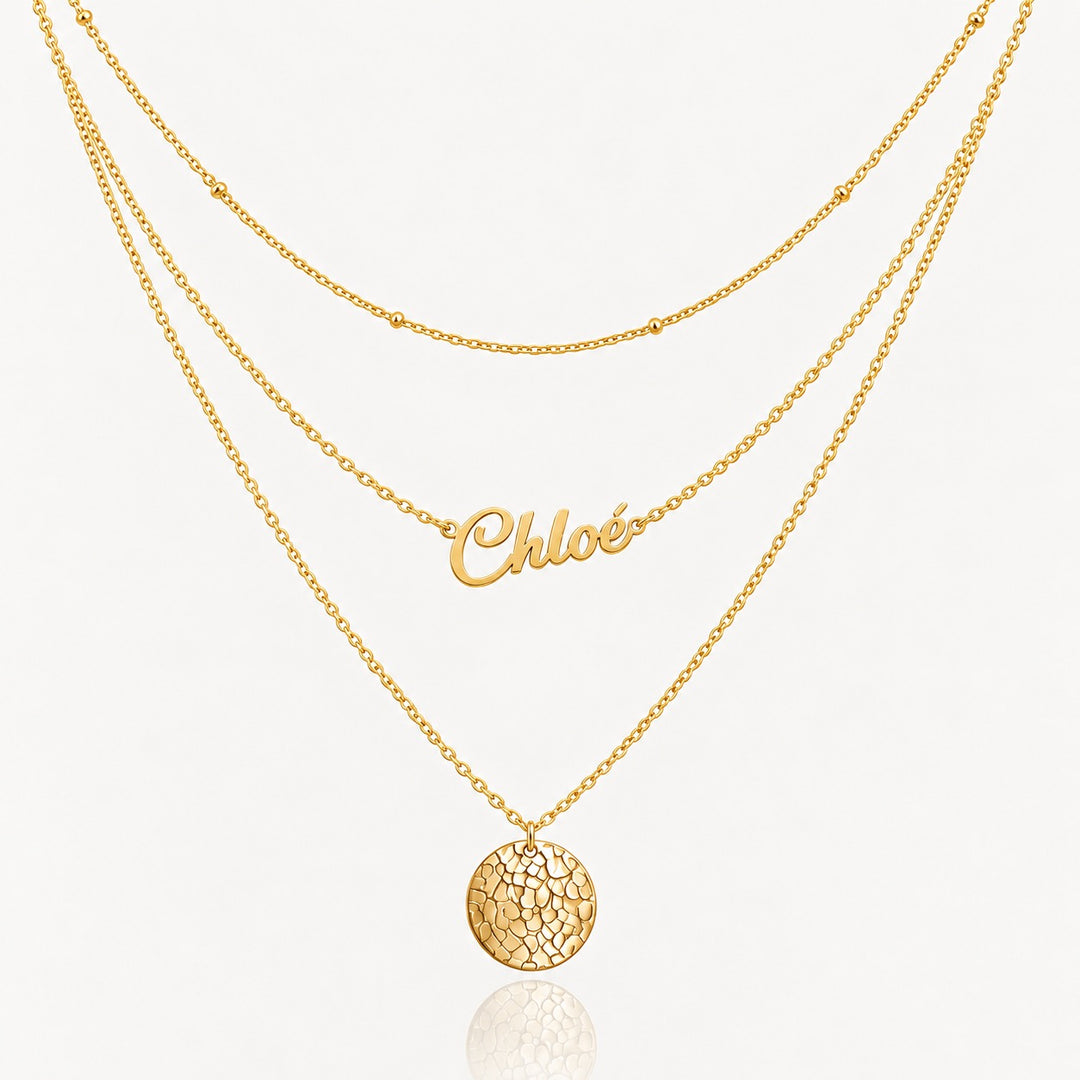 FIRST NAME NECKLACE & MEDAL