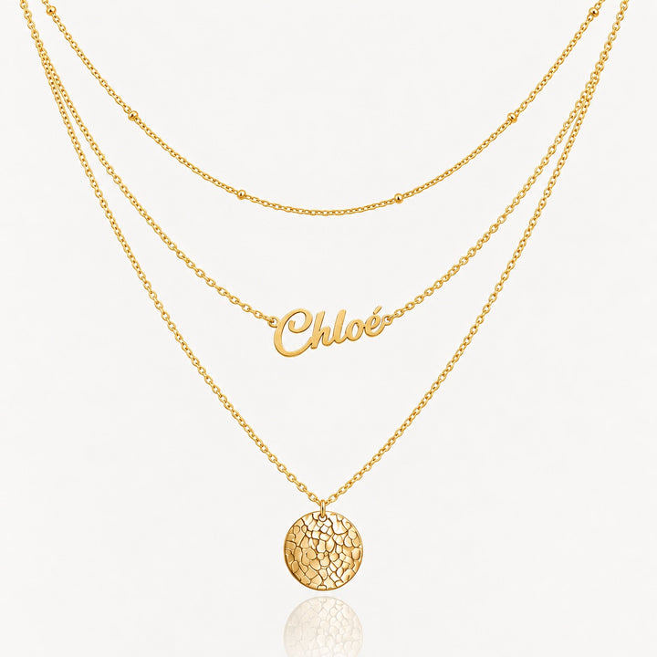 FIRST NAME NECKLACE & MEDAL