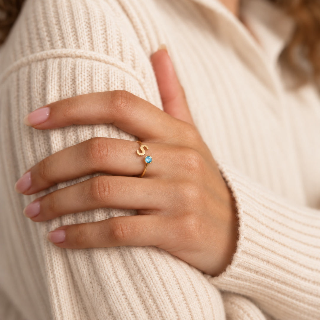 PERSONALIZED BIRTHSTONE  RING