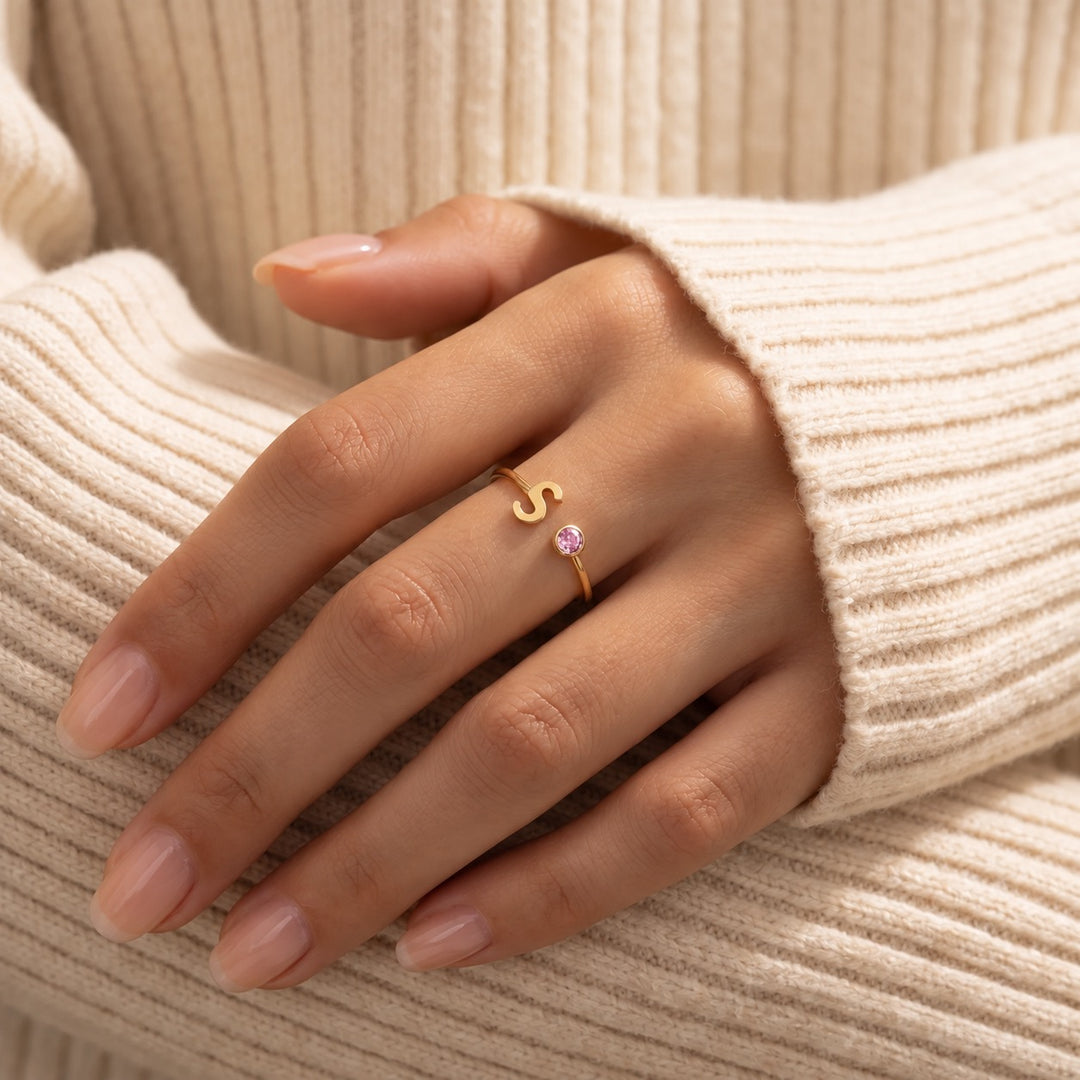 PERSONALIZED BIRTHSTONE  RING