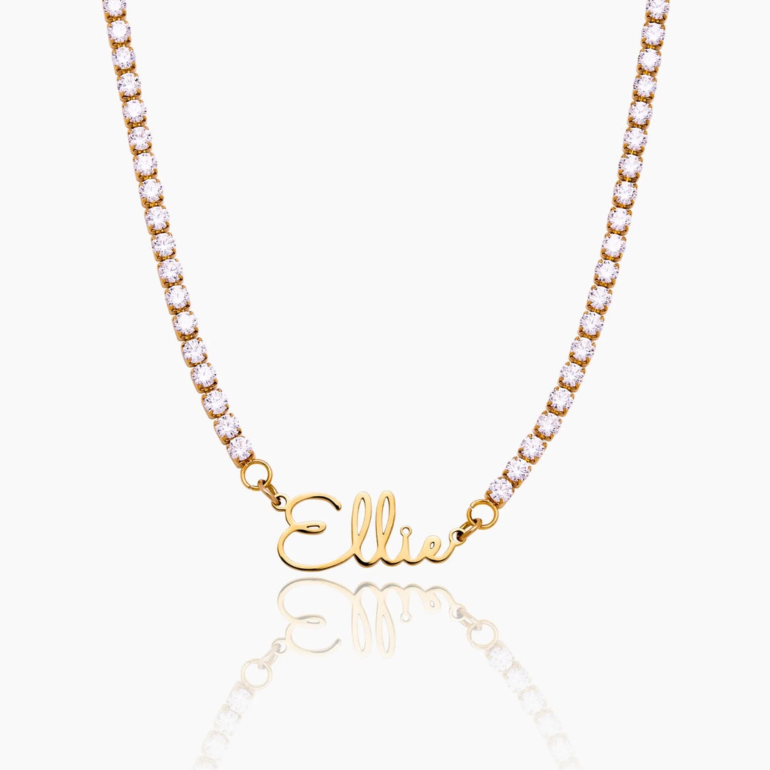 TENNIS NECKLACE WITH NAME