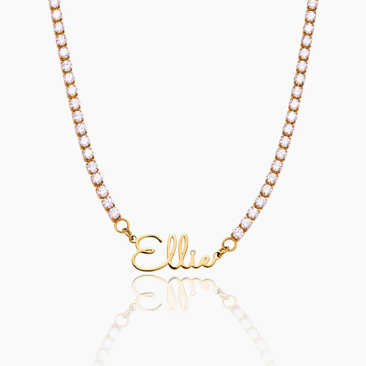 TENNIS NECKLACE WITH NAME