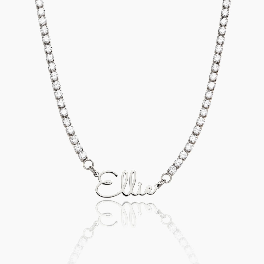 TENNIS NECKLACE WITH NAME
