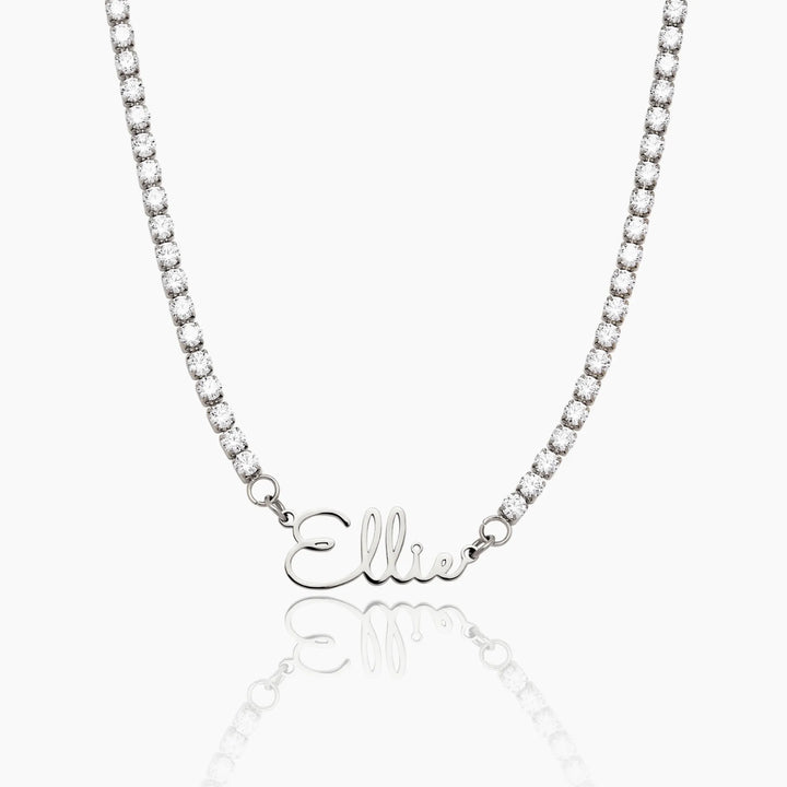 TENNIS NECKLACE WITH NAME